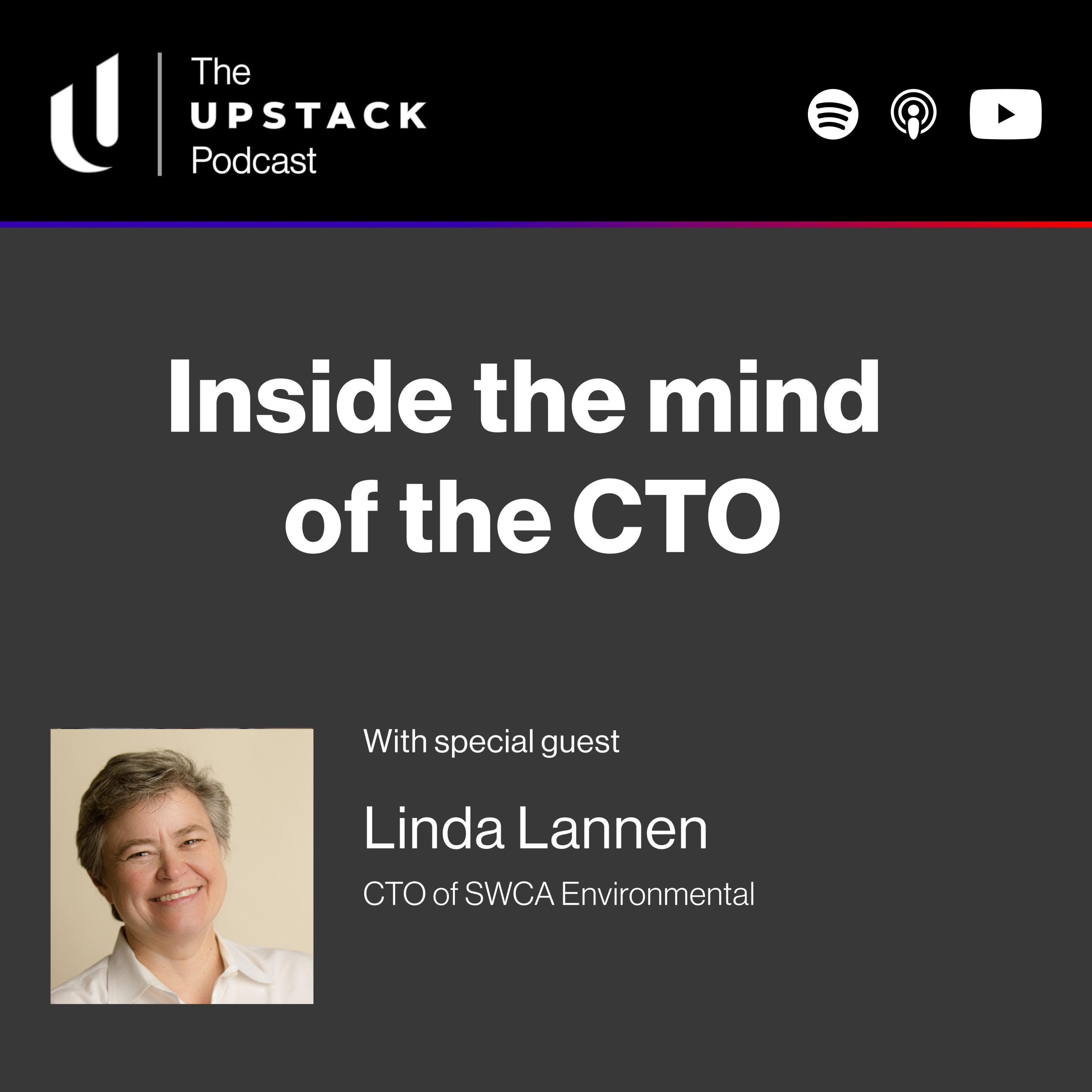 LI Podcast Linda Lannen The UPSTACK Podcast Episode 10 image | Photo: Linda Lannen | Text: Inside the Mind of the CTO